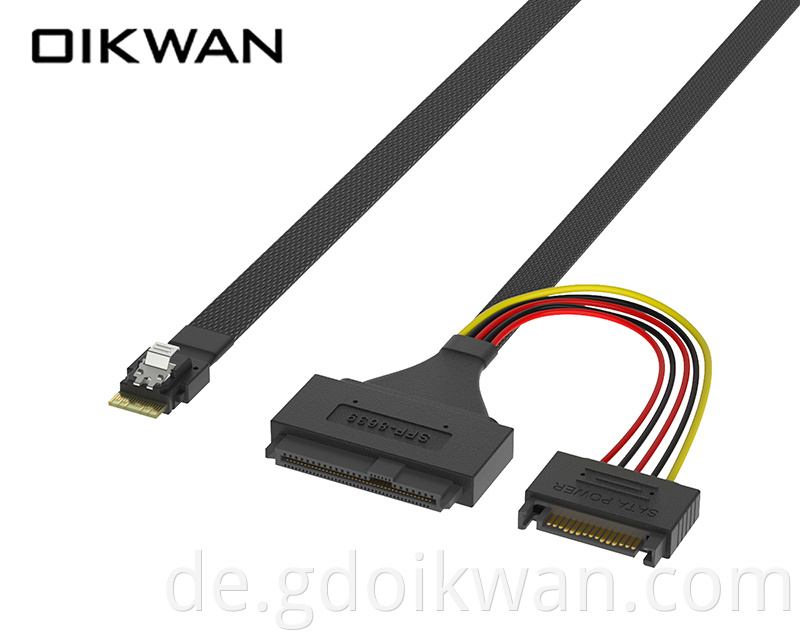 Slim Sas Sff8654 To U 2 Sff8639 With 15p,u.2 cable,u.2 sff-8639